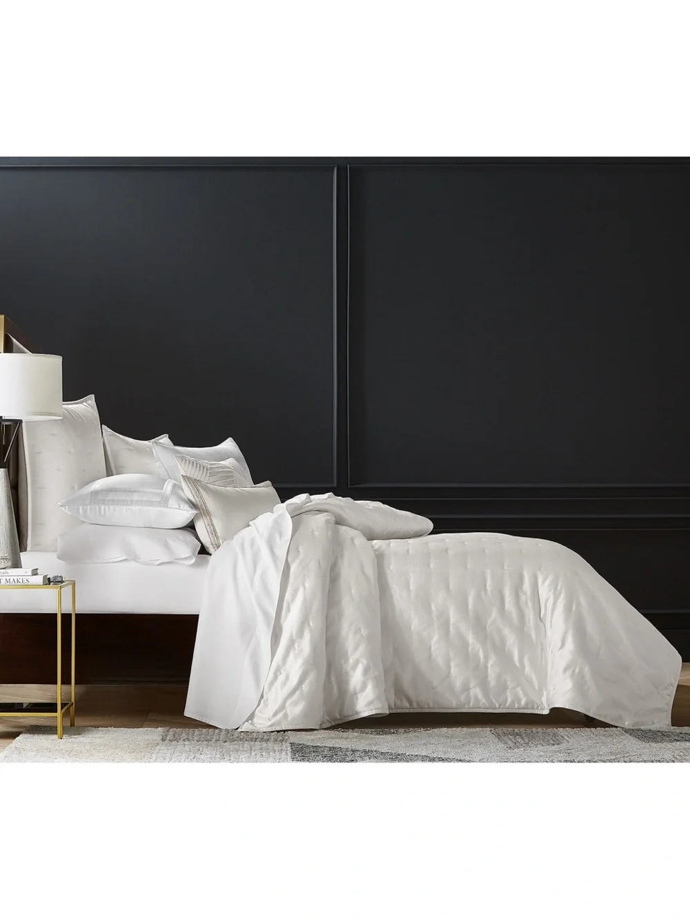 Hotel Collection   Glint 3-Pc. Coverlet Set, Full/Queen  White
